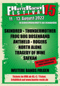 “Hütte Rockt Festival 15“ (Plakat – Credits: https://www.huette-rockt.de/)