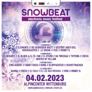 Snowbeat 2023 - Line Up-Banner (Credits: Music Eggert) 