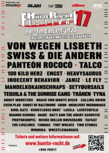 Hütte Rockt Festival 17 (2024 - Plakat / Credits: https://www.huette-rockt.de)