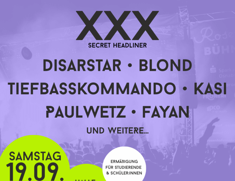 Campus Festival Osnabrück 2026: Acts wie  Blond, Tiefbasskommando, PaulWetz oder Fayan sind Teil des Line-ups