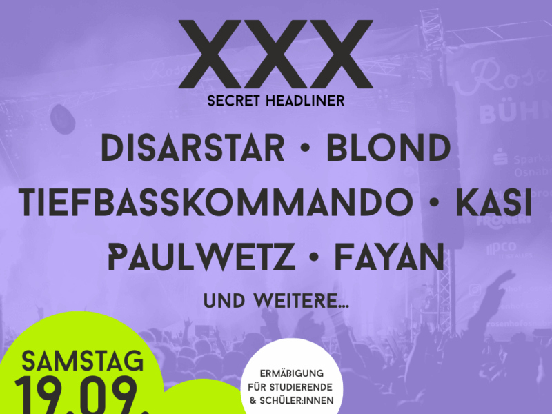 Campus Festival Osnabrück 2026: Acts wie  Blond, Tiefbasskommando, PaulWetz oder Fayan sind Teil des Line-ups